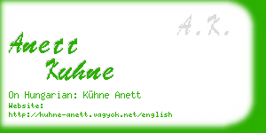 anett kuhne business card