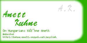 anett kuhne business card
